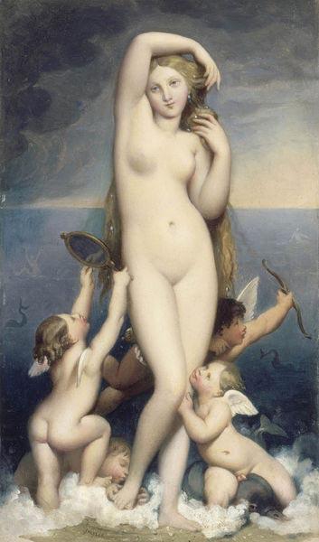 Jean Auguste Dominique Ingres Venus Anadyomene Norge oil painting art